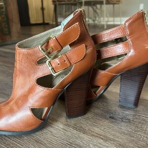 Guess Brown Open-Toe Heeled Sandals